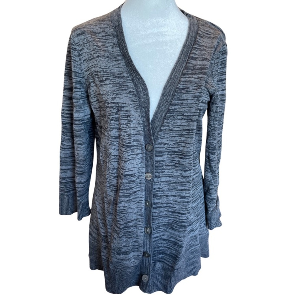 Merona grey striped classic cardigan XL